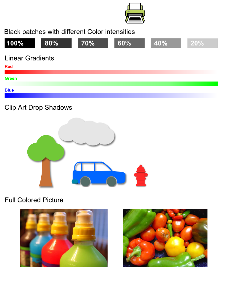 Color Printer test page